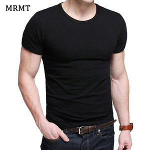 Lycra Men'S T Shirt Short Sleeve T-Shirt O-Neck Slim Solid Color Half Sleeved Tee Shirt 2019 MRMT