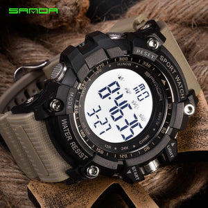 2019 SANDA Digital Watch Men Luxury Brand Military Watch Fashion Men Sport Watch Alarm Stopwatch Clock Male Relogio Masculino