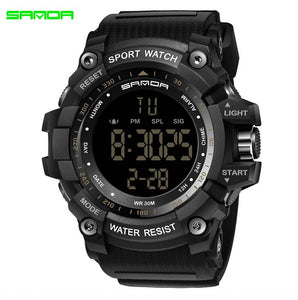 2019 SANDA Digital Watch Men Luxury Brand Military Watch Fashion Men Sport Watch Alarm Stopwatch Clock Male Relogio Masculino