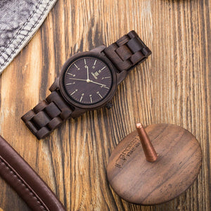 UWOOD Wood Quartz Wristwatches Man Minimalist Retro Raw Sandal Wooden Band Bracelet Male Husband Gift Wrist Bracelet Watches