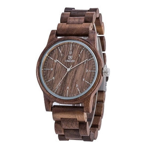 UWOOD Wood Quartz Wristwatches Man Minimalist Retro Raw Sandal Wooden Band Bracelet Male Husband Gift Wrist Bracelet Watches