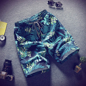 2019 Summer Casual Shorts Men Trousers Male Camouflage Fashion Flowers Print Straight Short Beach Mens Short free shipping