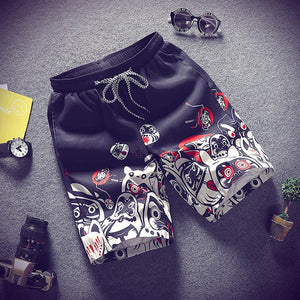 2019 Summer Casual Shorts Men Trousers Male Camouflage Fashion Flowers Print Straight Short Beach Mens Short free shipping